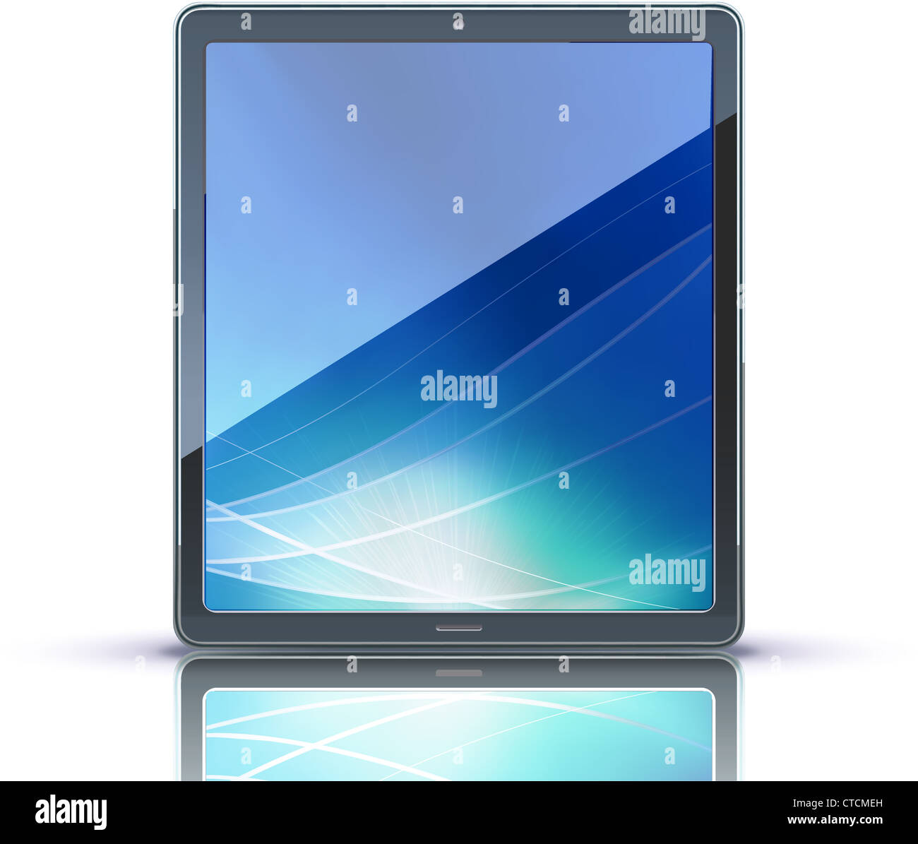 Vector illustration classy tablet PC Ideal your presentation website print purposes screen useful to display message photo text Stock Photo