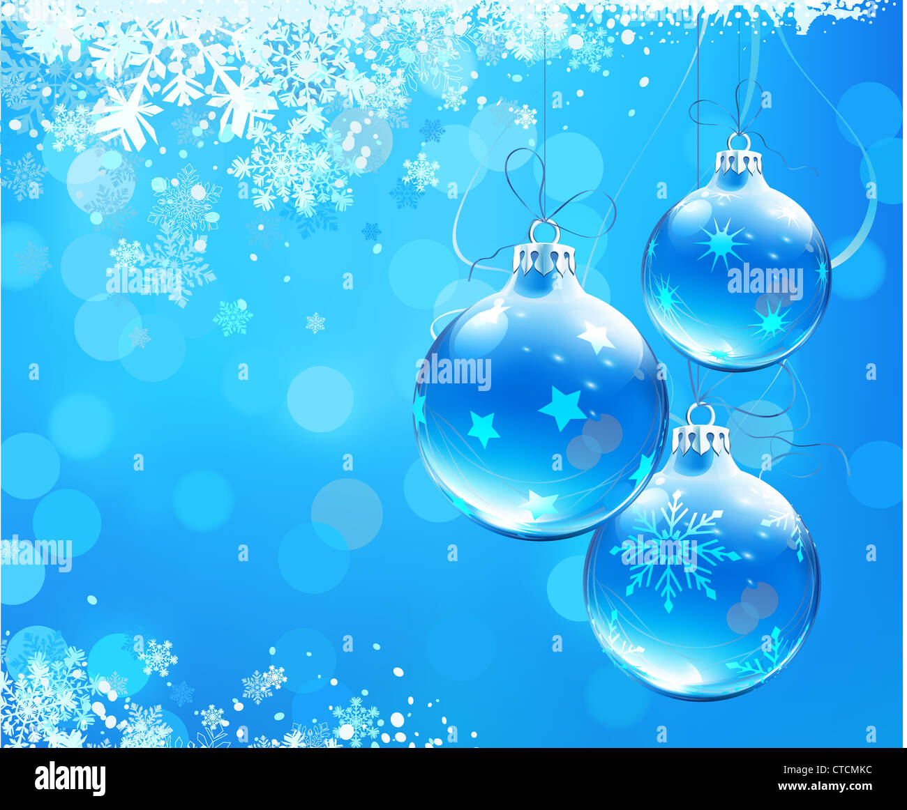 Vector illustration of Blue christmas abstract background with cool ...