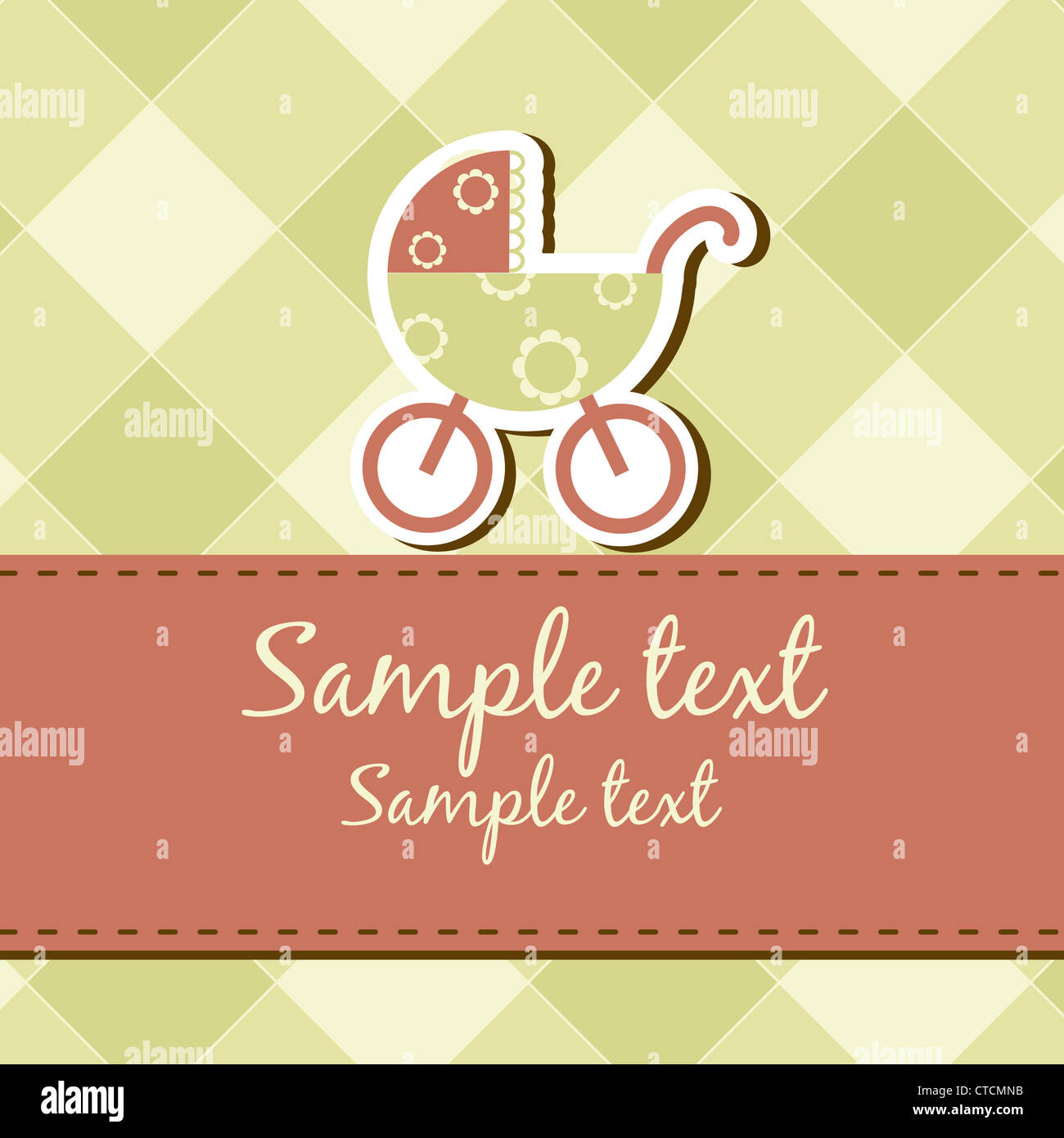 Baby arrival announcement card Stock Photo Alamy