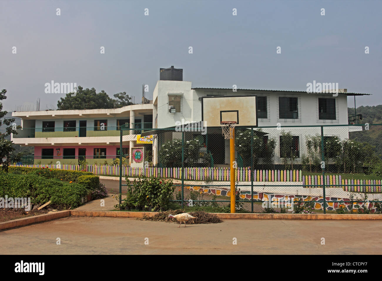 Primary School Campus, Pune, Maharashtra, India Stock Photo