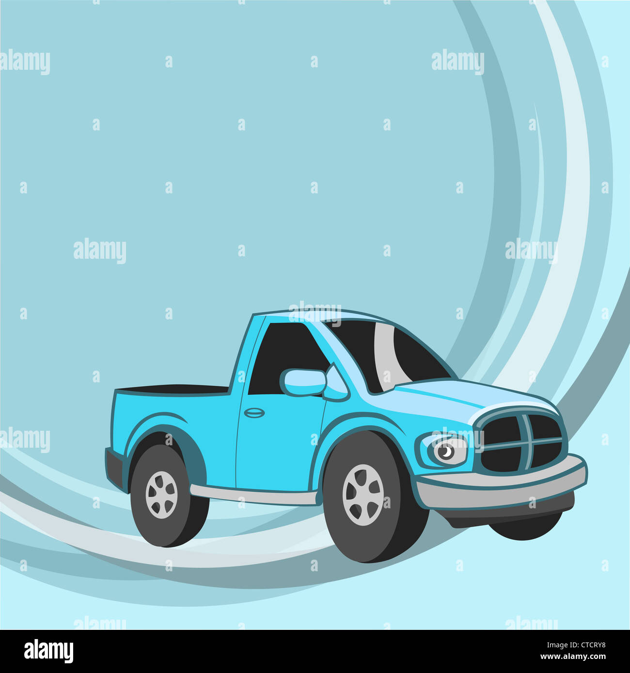 Vector illustration of Transport Cartoon . Funny blue car Stock Photo ...
