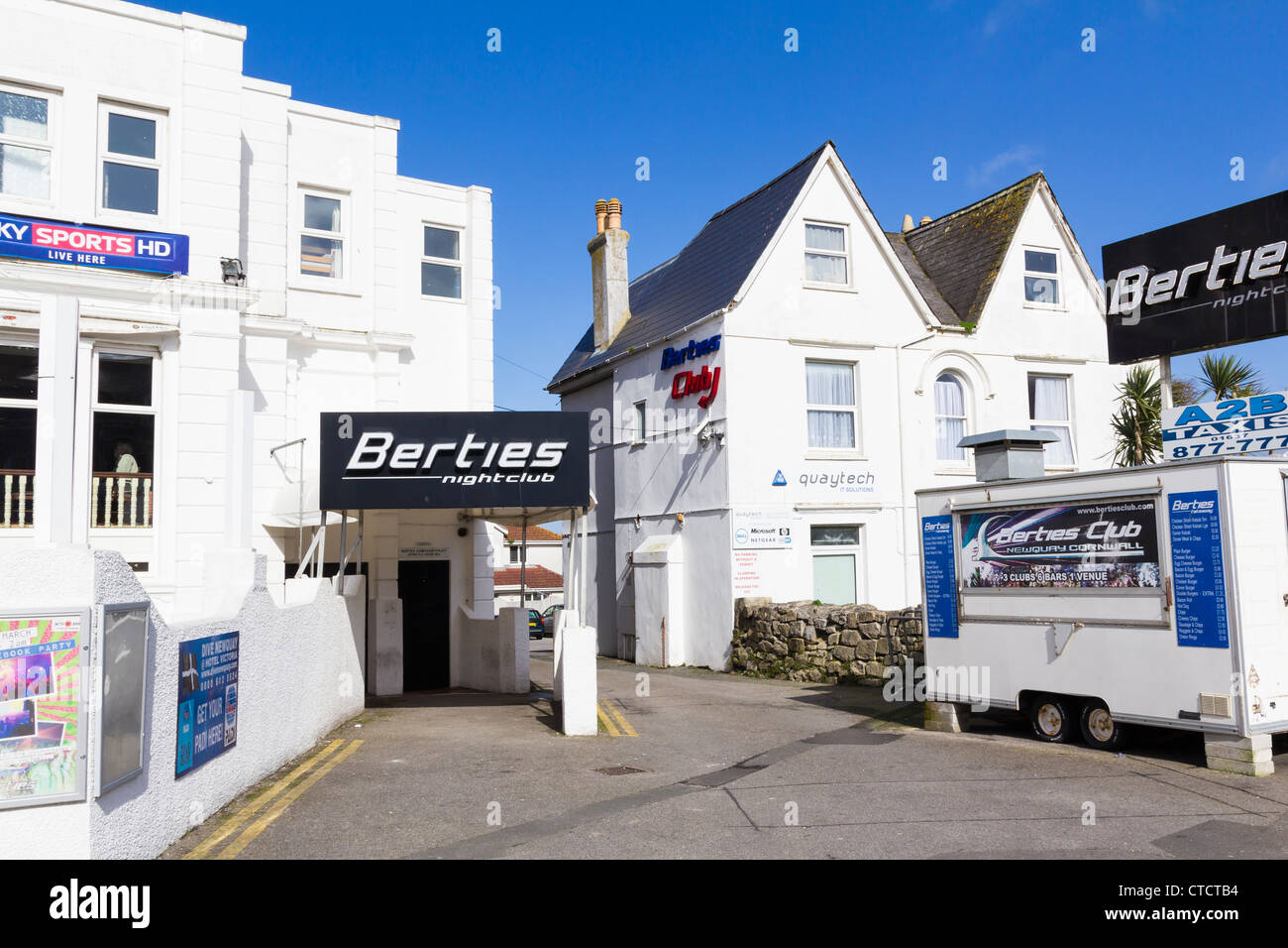 Berties night club Newquay Cornwall England UK Stock Photo