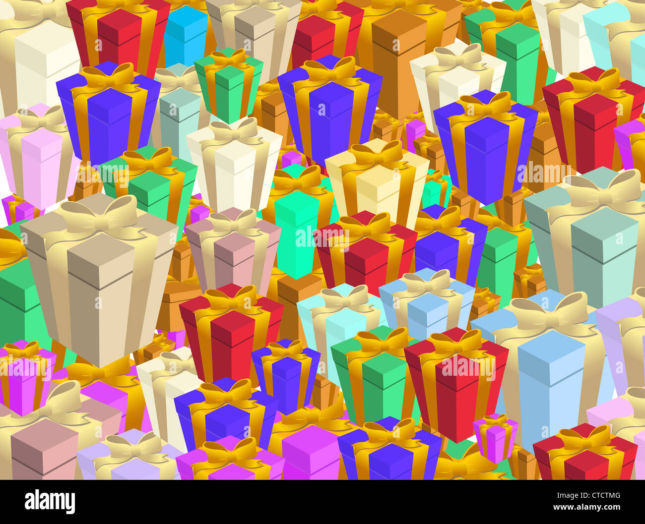 Vector illustration of Colorful gift boxs background Stock Photo - Alamy