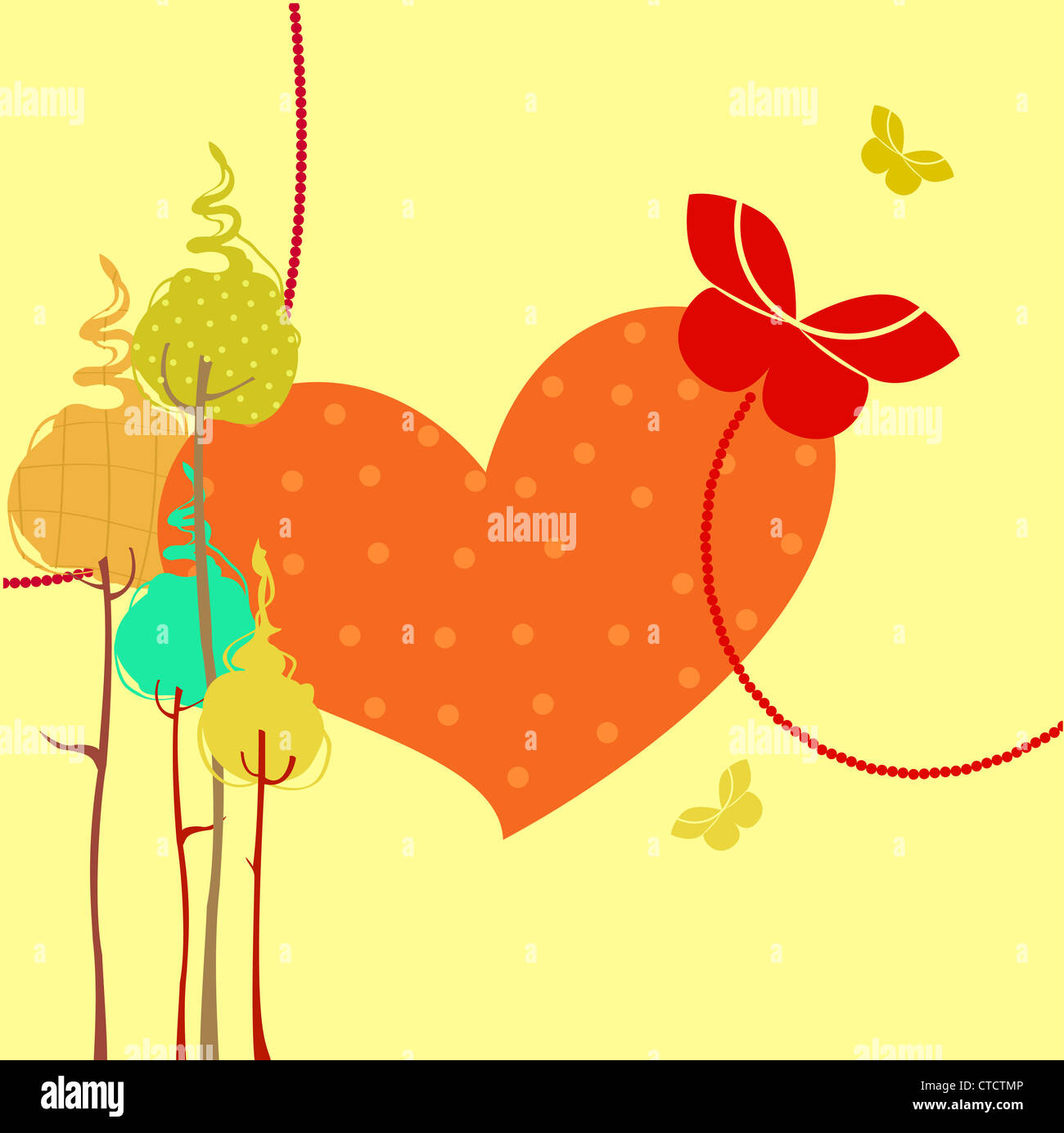 Vector Illustration of retro design greeting card for valentine's day ...