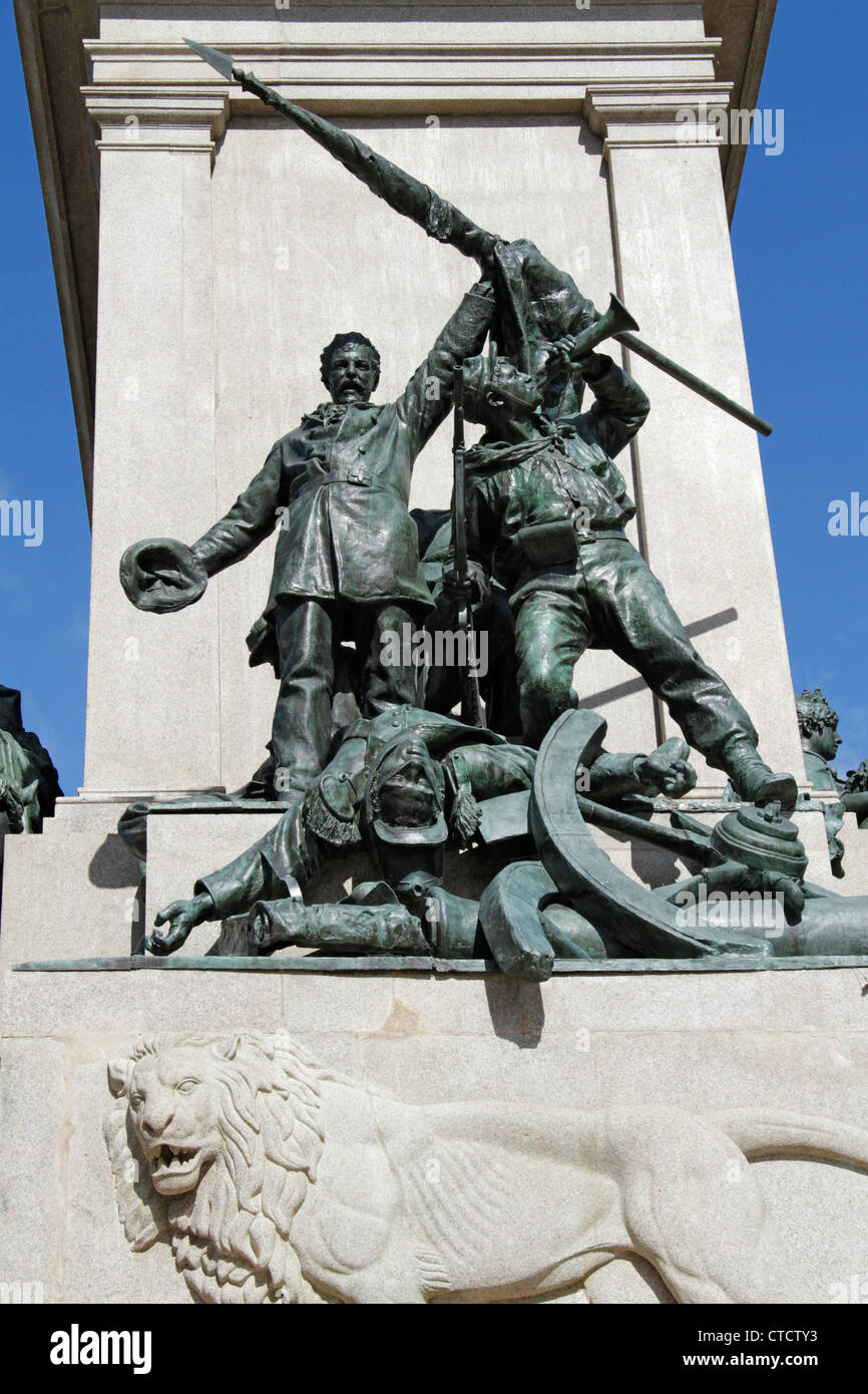 Italy, Rome, Monte Gianicolo, Memorial of Giuseppe Garibaldi, Detail, Close-up Stock Photo