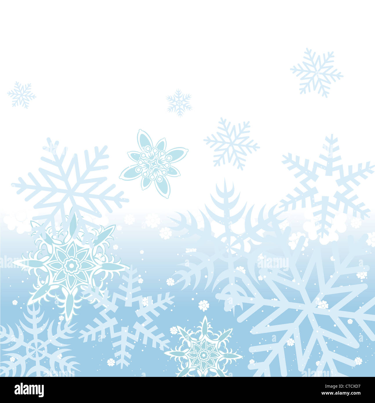 Vector illustration of blue Abstract Winter background with many ...
