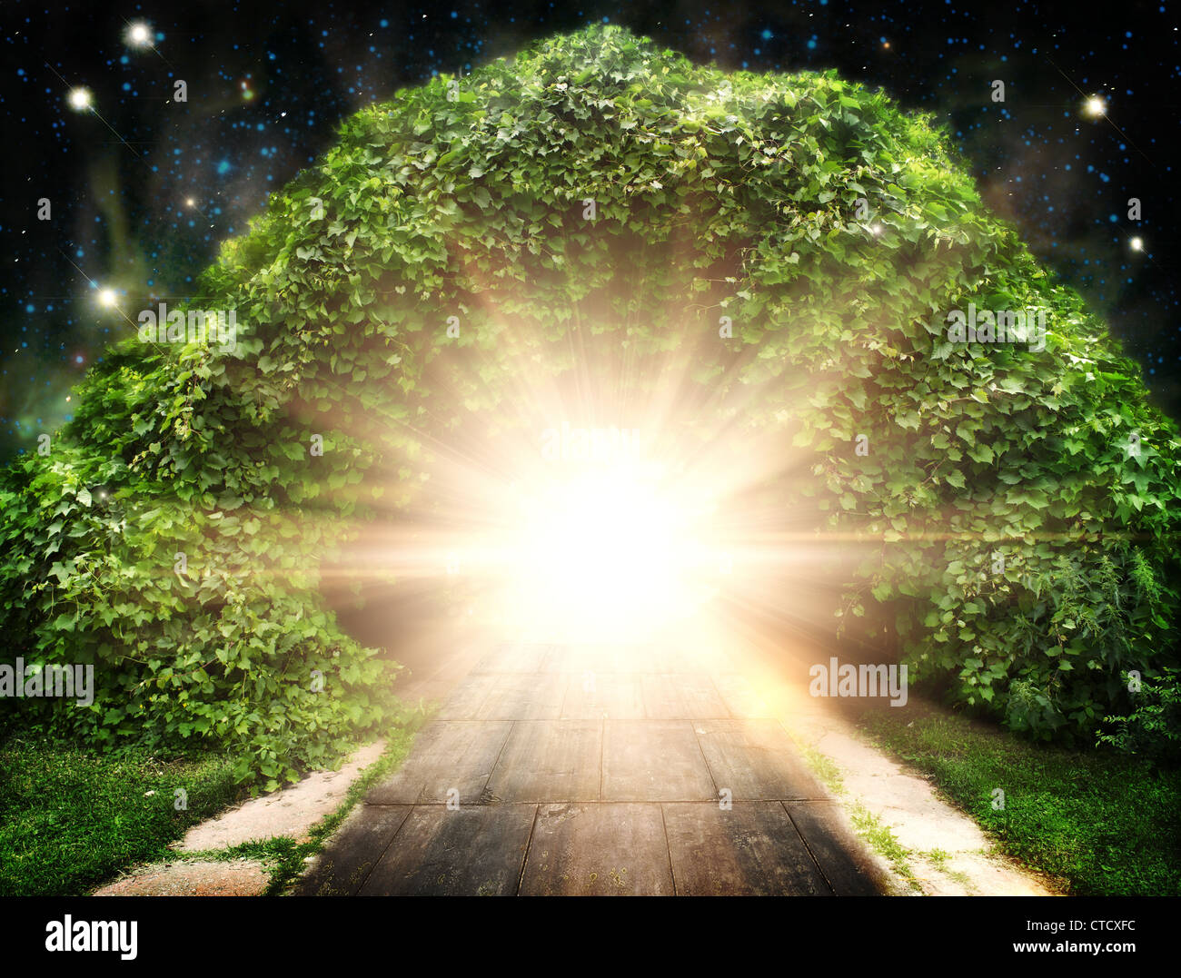 Way to another world, abstract natural backgrounds Stock Photo