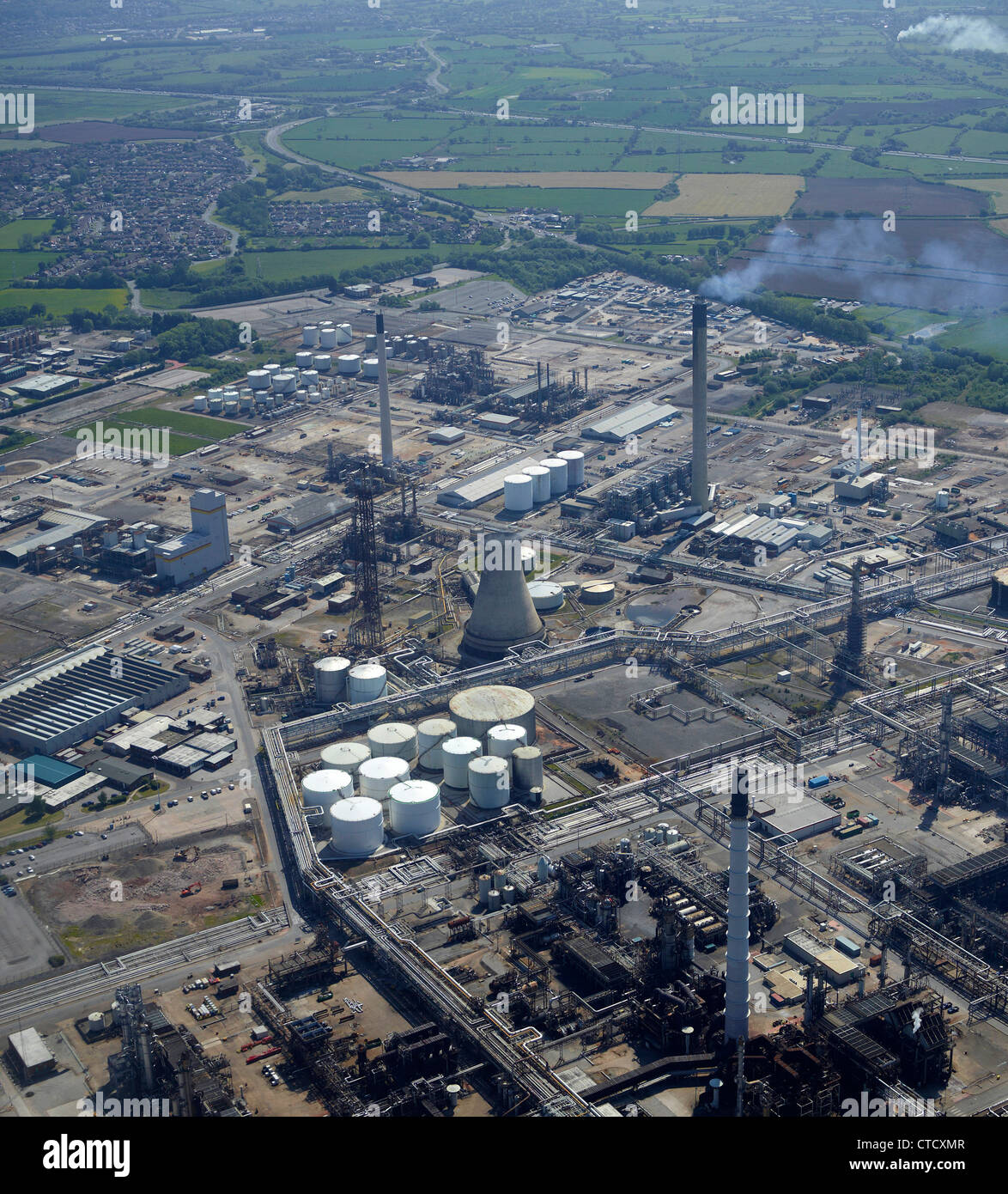Stanlow Oil Refinary, Ellesmere Port, North West England Stock Photo