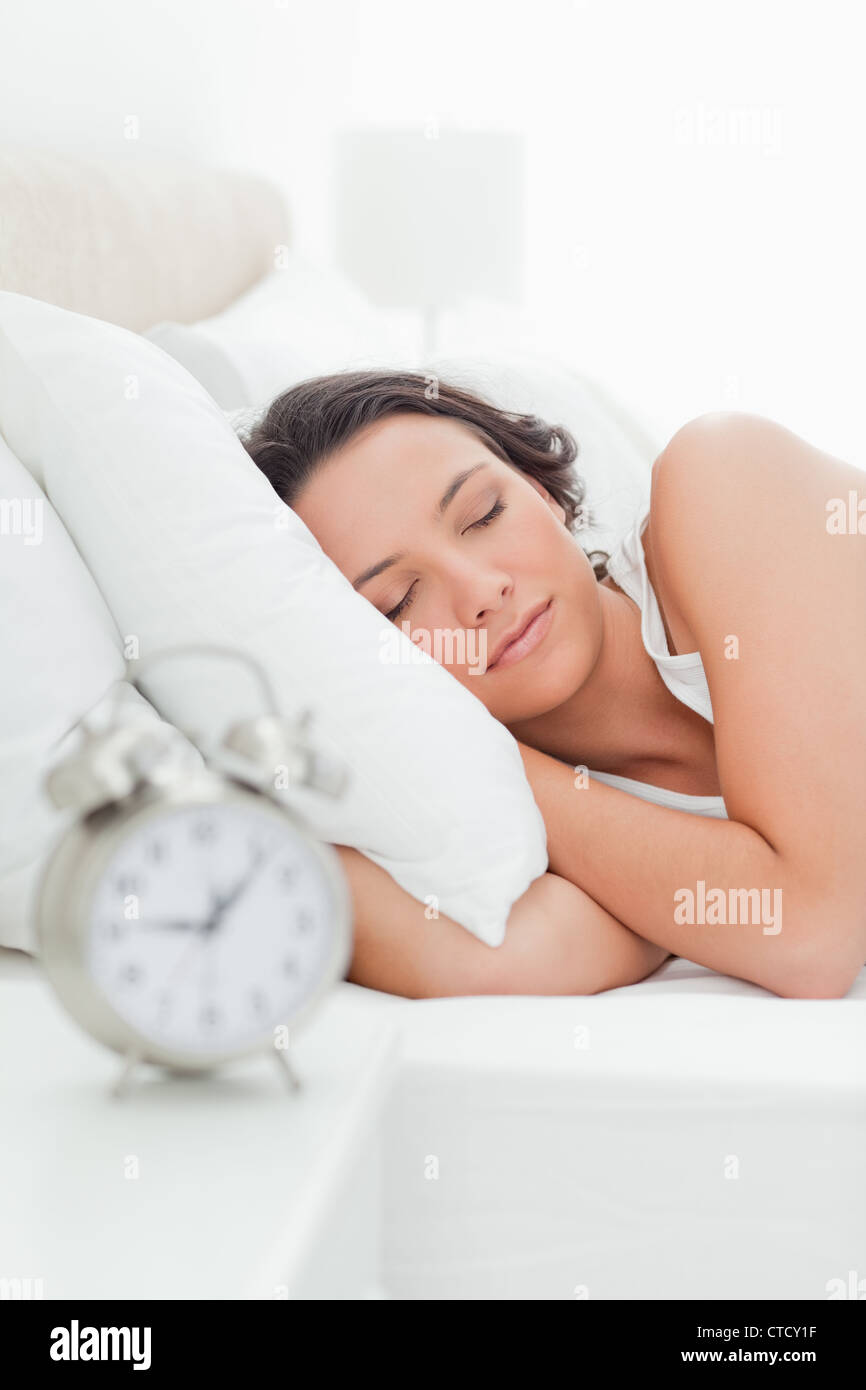 Close-up of a young woman sleeping Stock Photo - Alamy