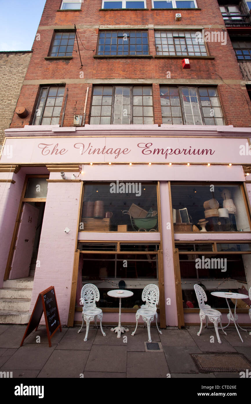 The Vintage Emporium on Bacon Street, Brick lane, London Stock Photo