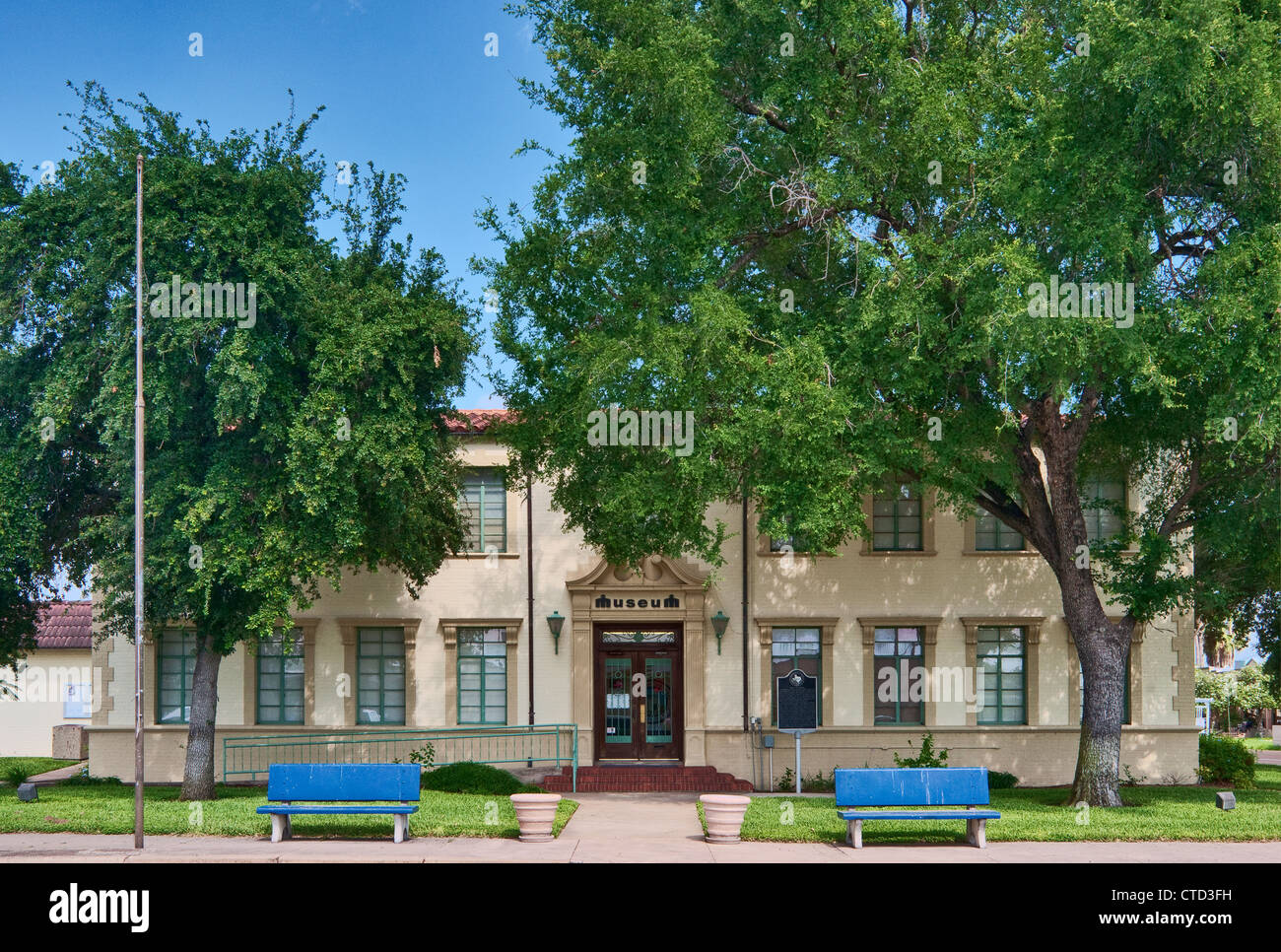 Mission Historical Museum, housed in Shary Building (1939), Mission, Rio Grande Valley, Texas, USA Stock Photo