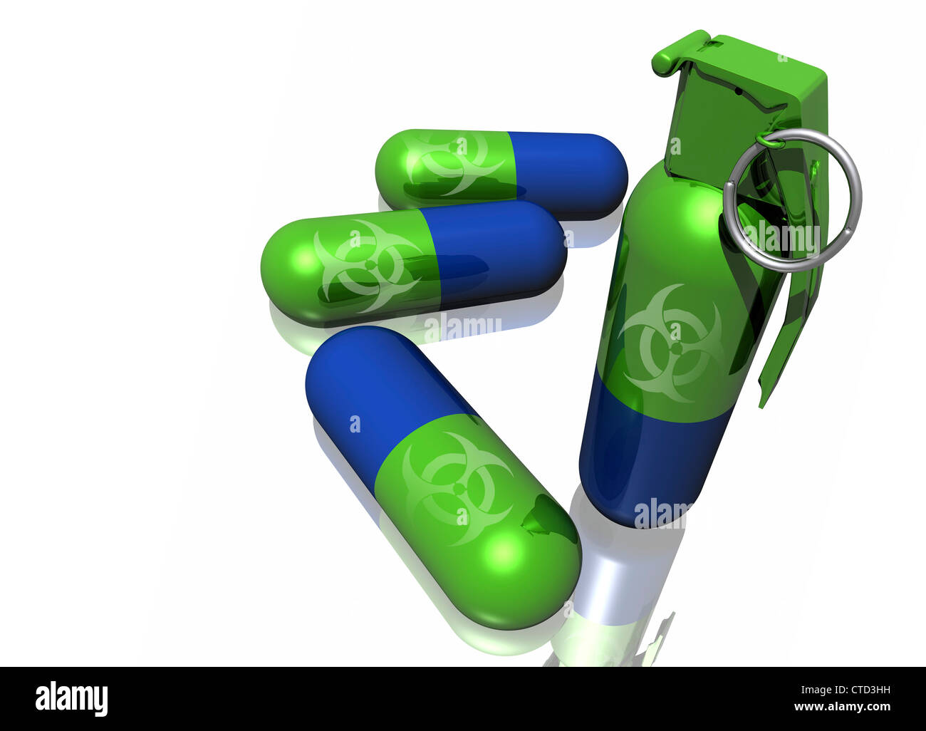Alpha Red Biological warfare conceptual artwork Stock Photo - Alamy