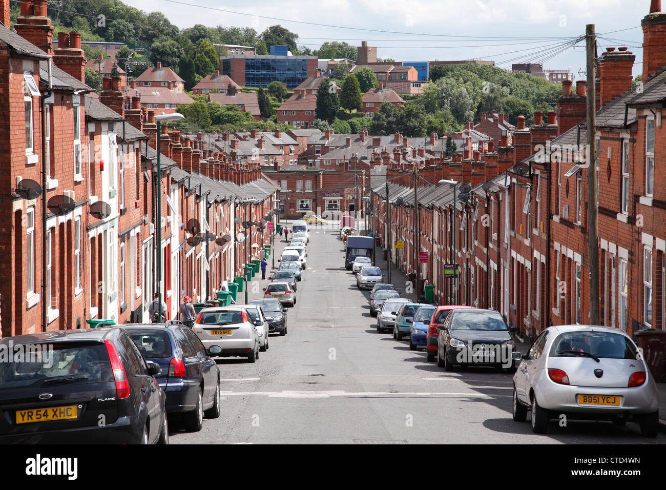 A street in the Sneinton area of Nottingham, England, U.K Stock Photo