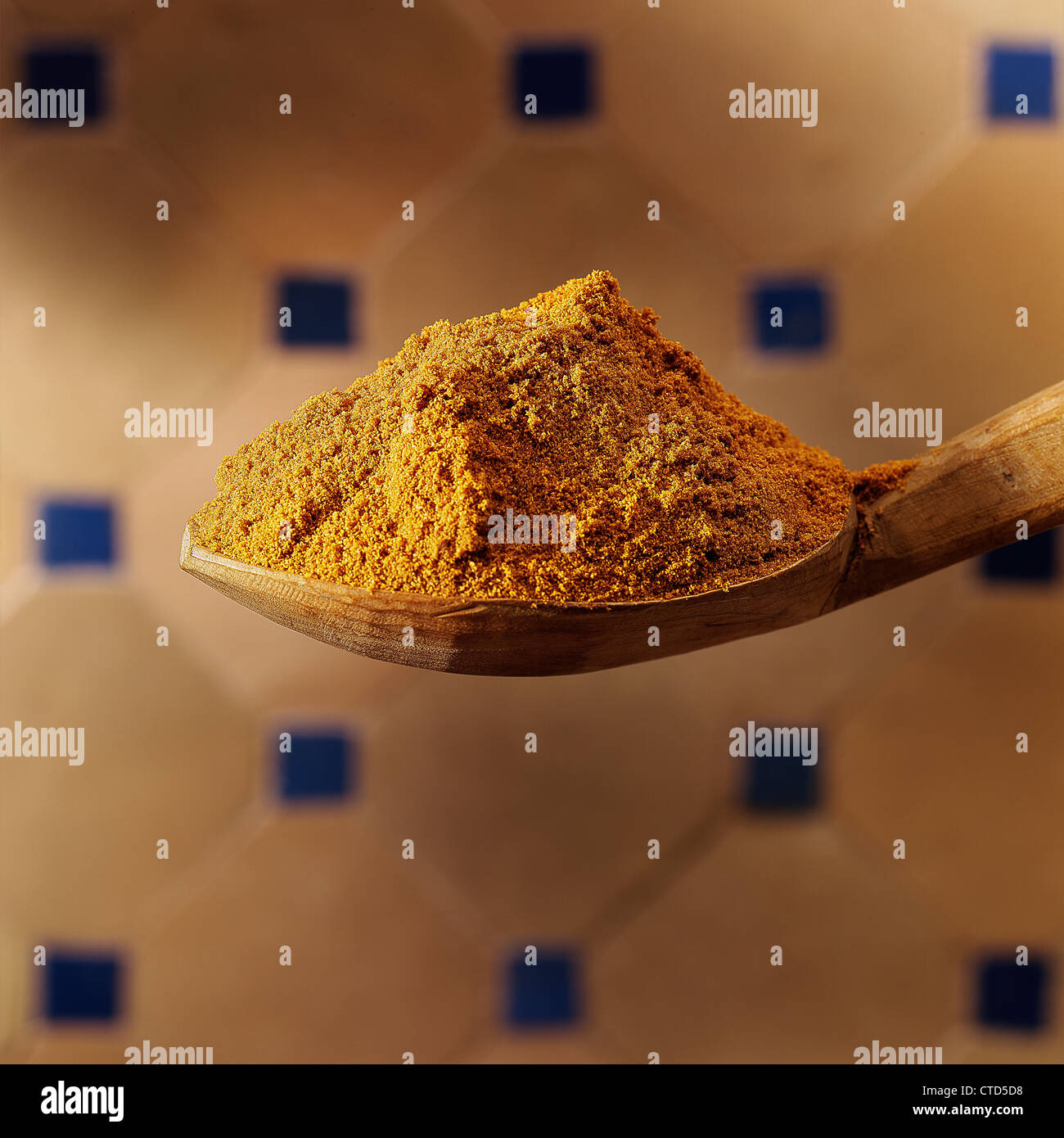 Spoon with chillie powder Stock Photo