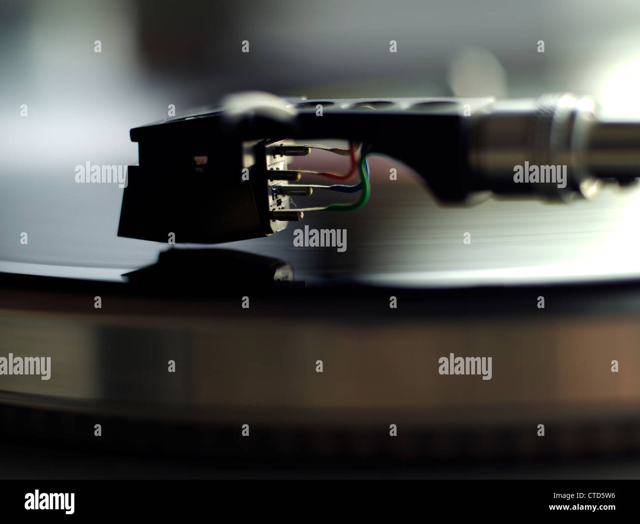 close up of Vinyl Record Playing on a Vintage Turntable Stock Photo - Alamy