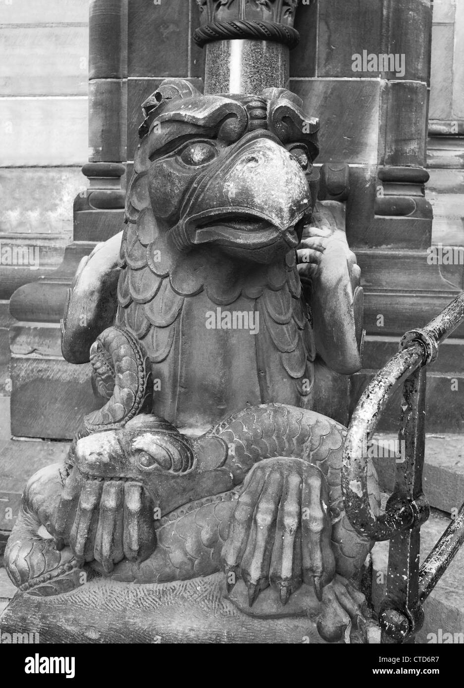 Gargoyle at the gate of Bremen's cathedral Stock Photo