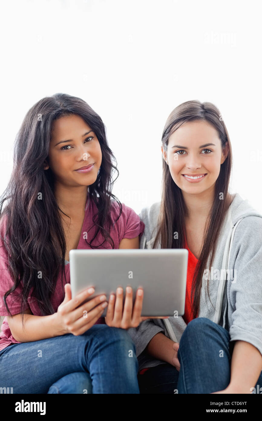 Close up two women using hi-res stock photography and images - Alamy