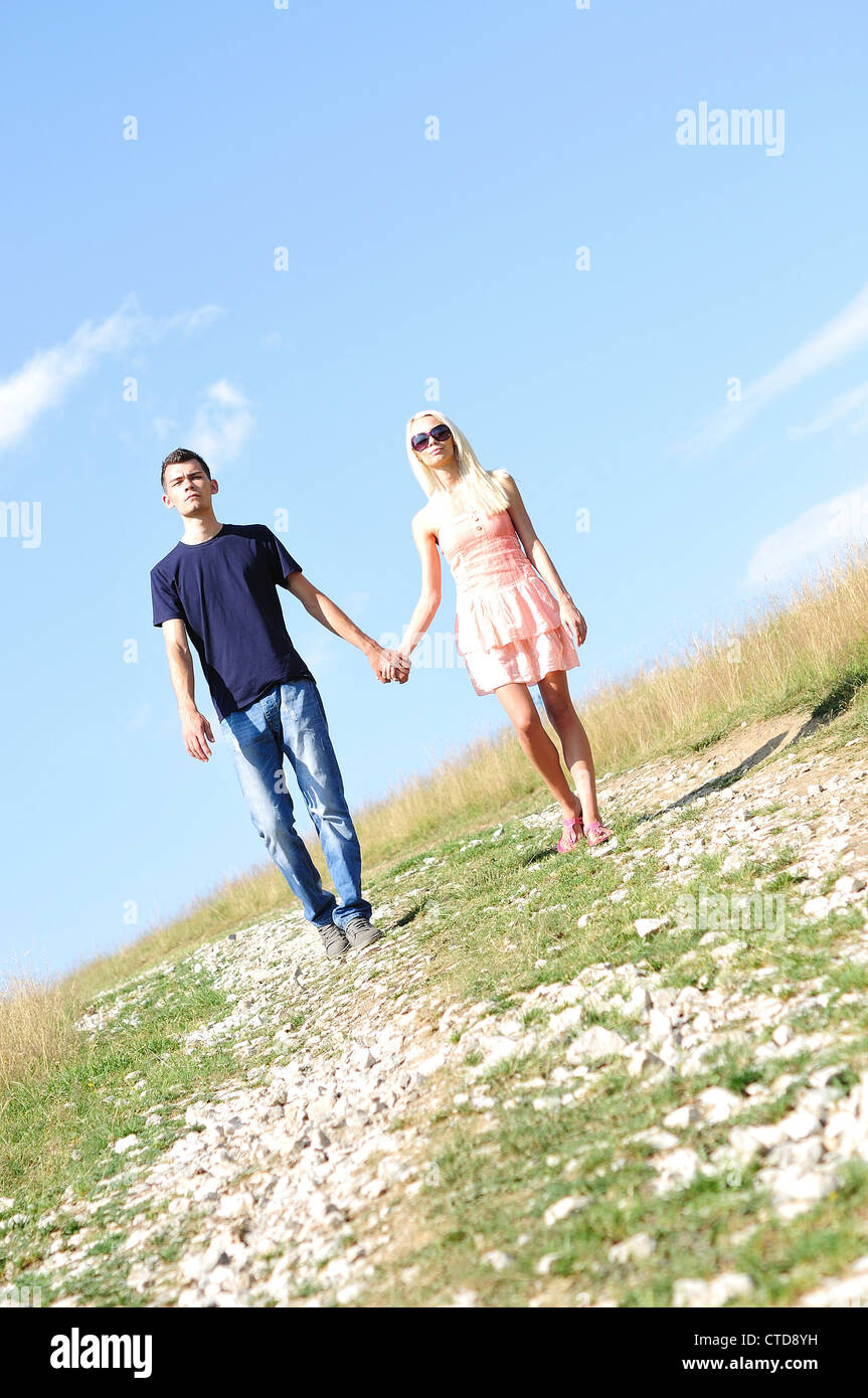 Cute scene pretty young couple hi-res stock photography and images - Alamy