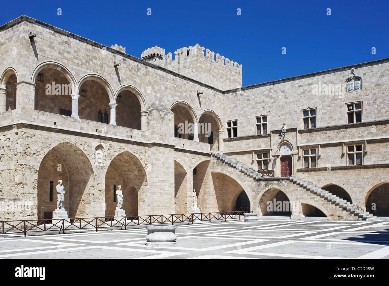 Grand Master's palace in Rhodos city Stock Photo