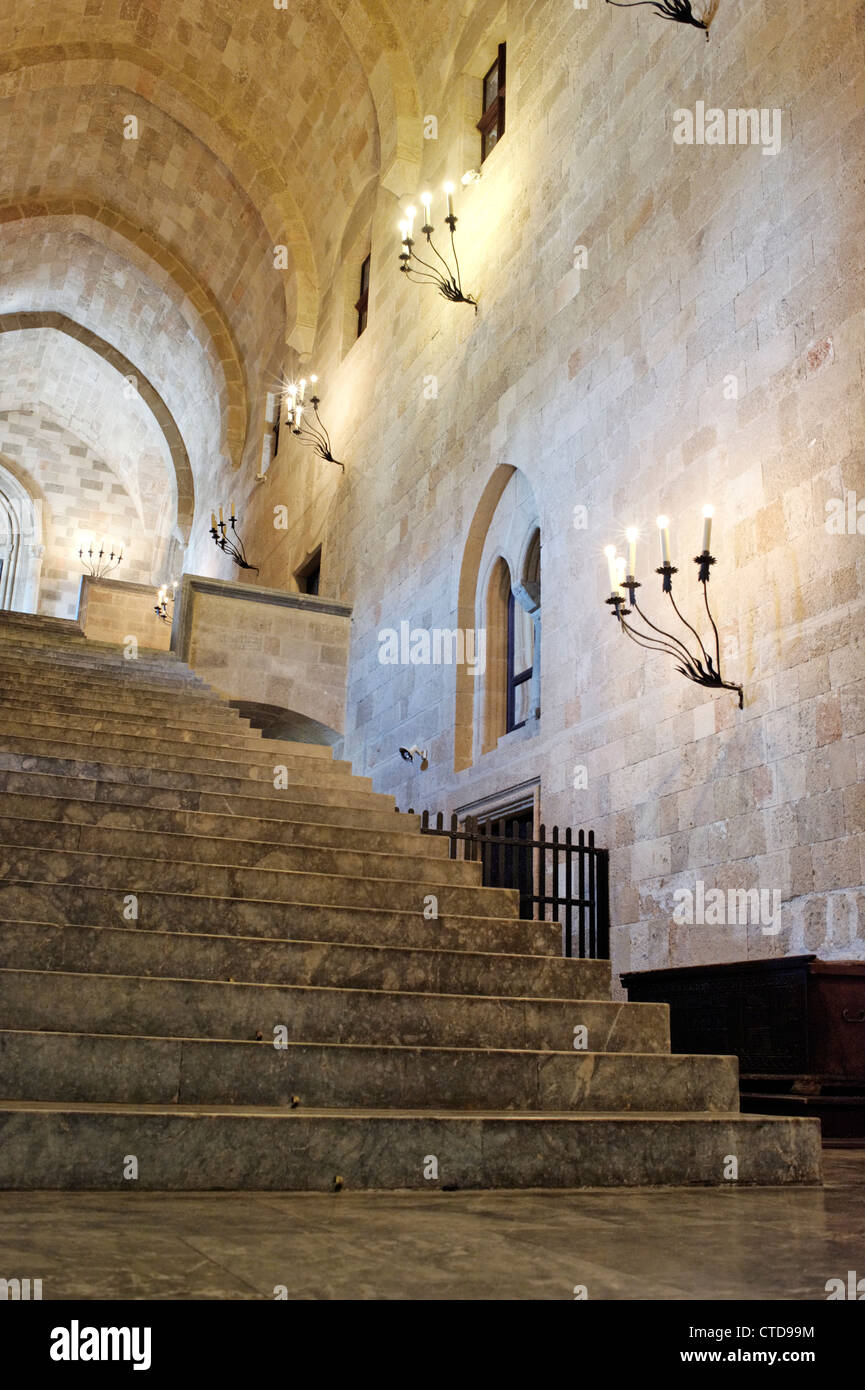 Rhodos Grand Master's palace stair Stock Photo