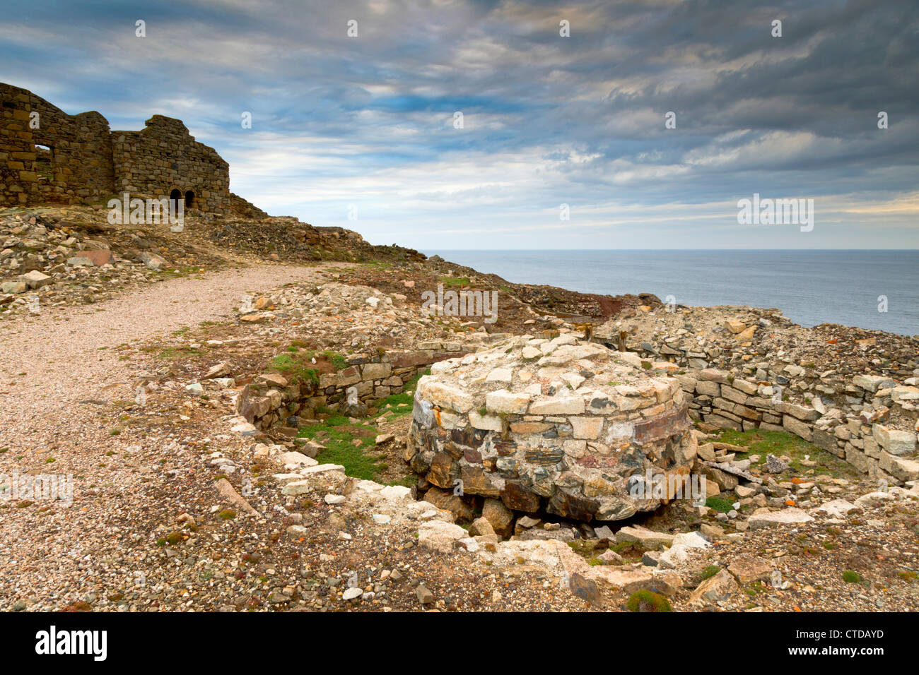 Levant and Geevor; old mine buildings; Cornwall; UK Stock Photo