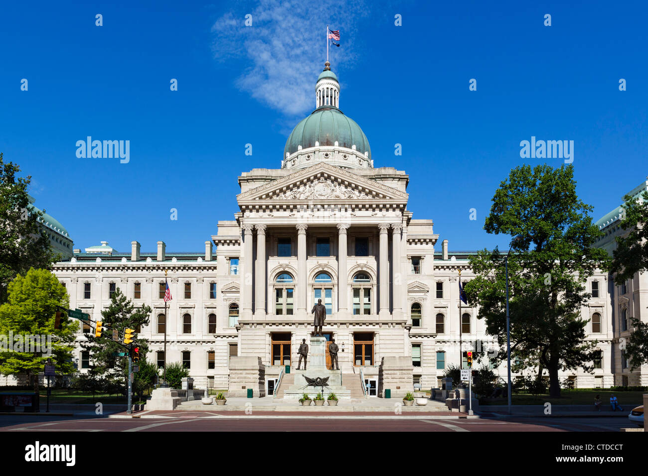 The Indiana Statehouse (State Capitol), Indianapolis, Indiana, USA Stock Photo