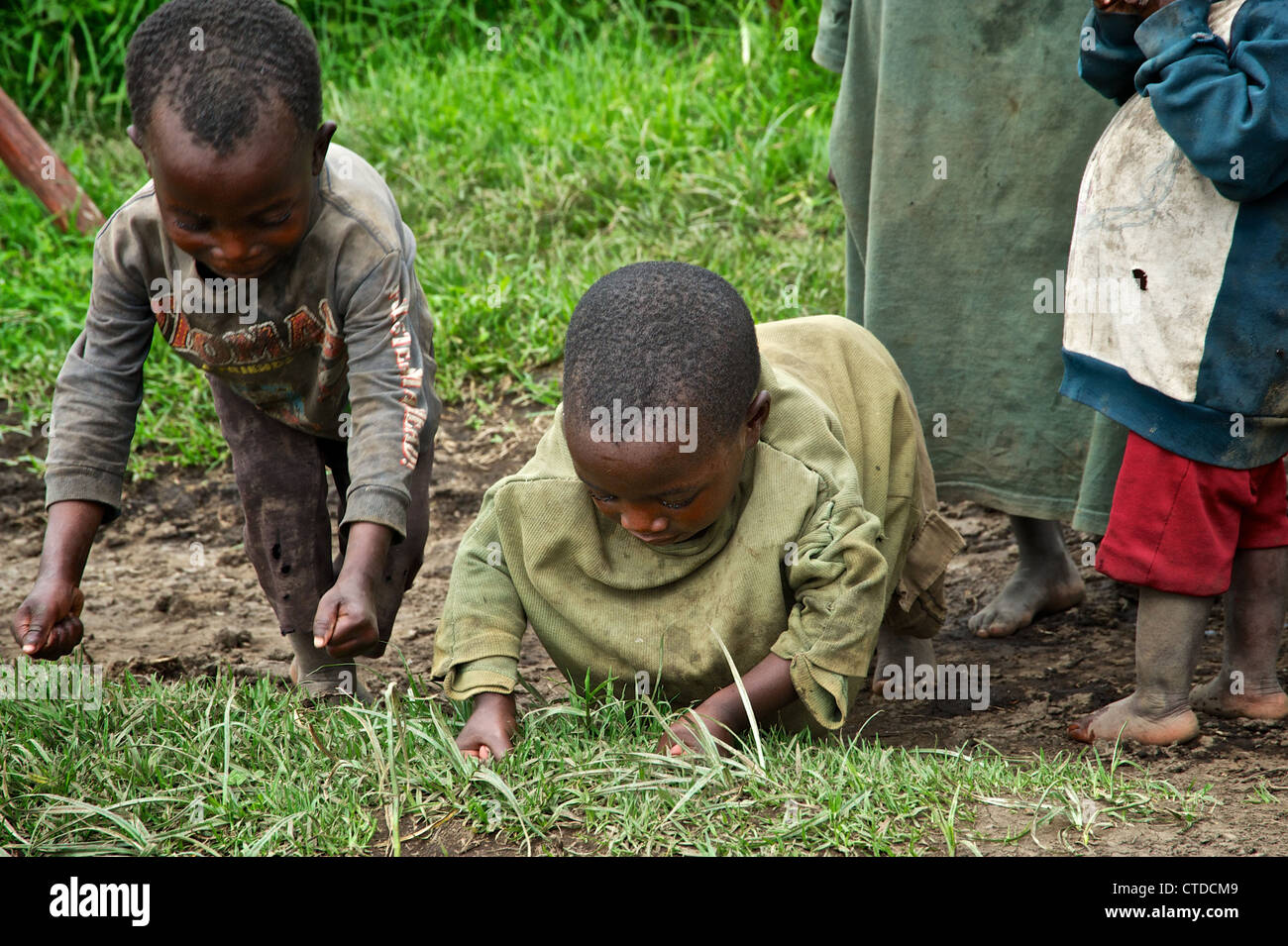 Children in Democratic Republic of Congo Stock Photo