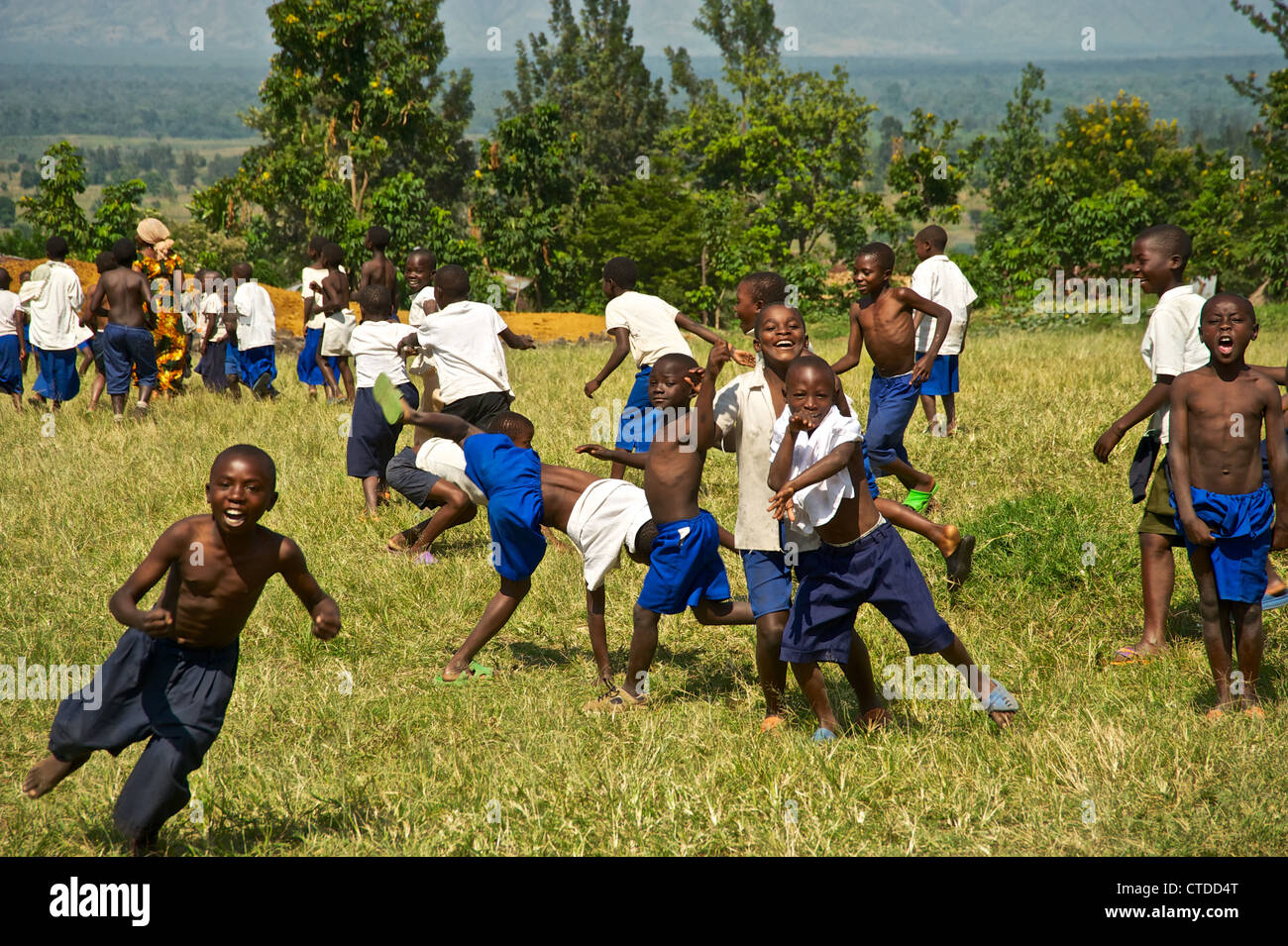 Congolese children, FARDC, Mushake, Democratic Republic of Congo Stock Photo