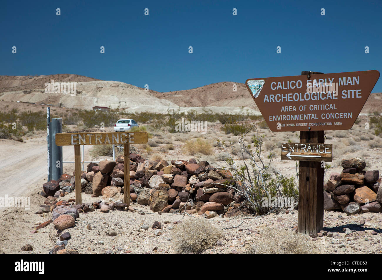 The Calico Early Man Archeological Site Stock Photo