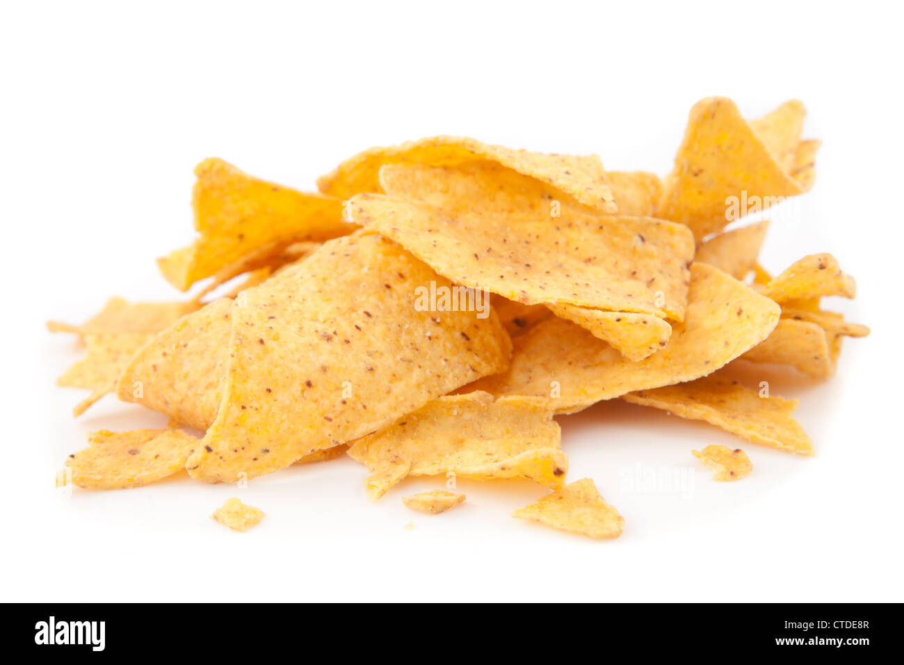 Stack of triangular chips Stock Photo