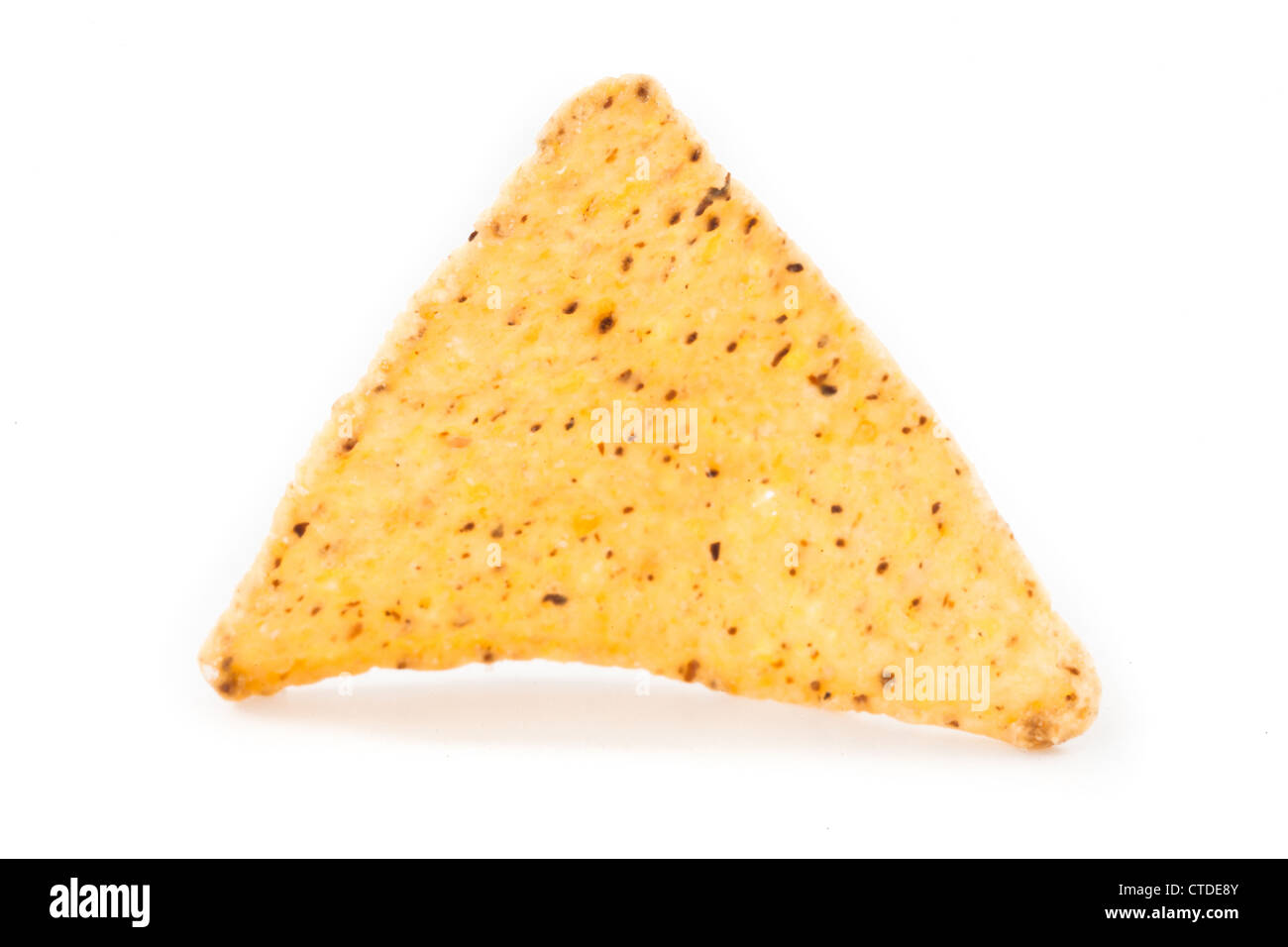 Single triangular crisps Stock Photo