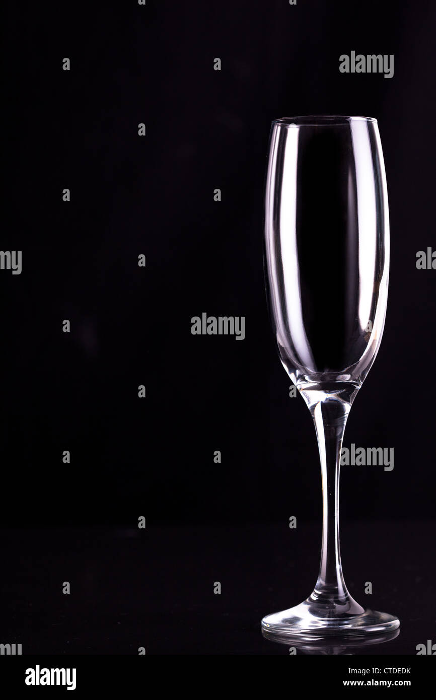 Empty champagne flute Stock Photo Alamy