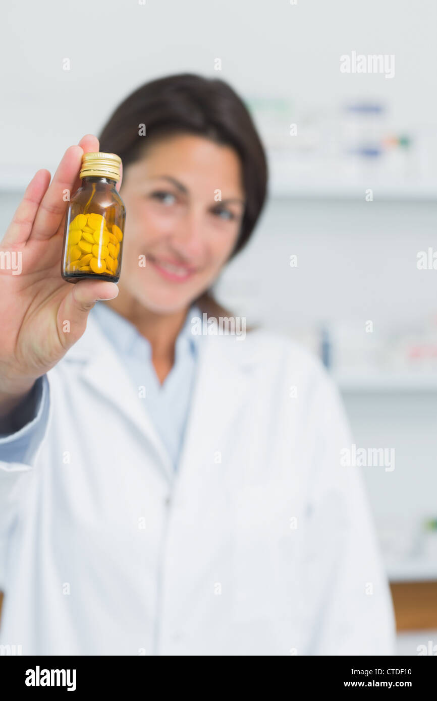 Pills carried by a pharmacist Stock Photo