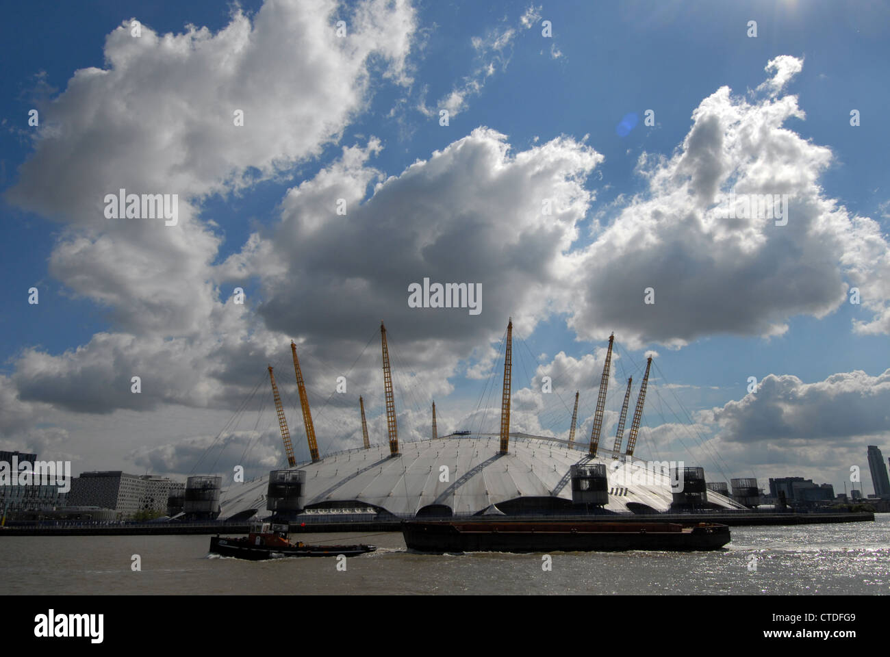 The Millennium Dome, now the O2 Arena on Greenwich Peninsula was a venue for events at the 2012 Olympic Games Stock Photo
