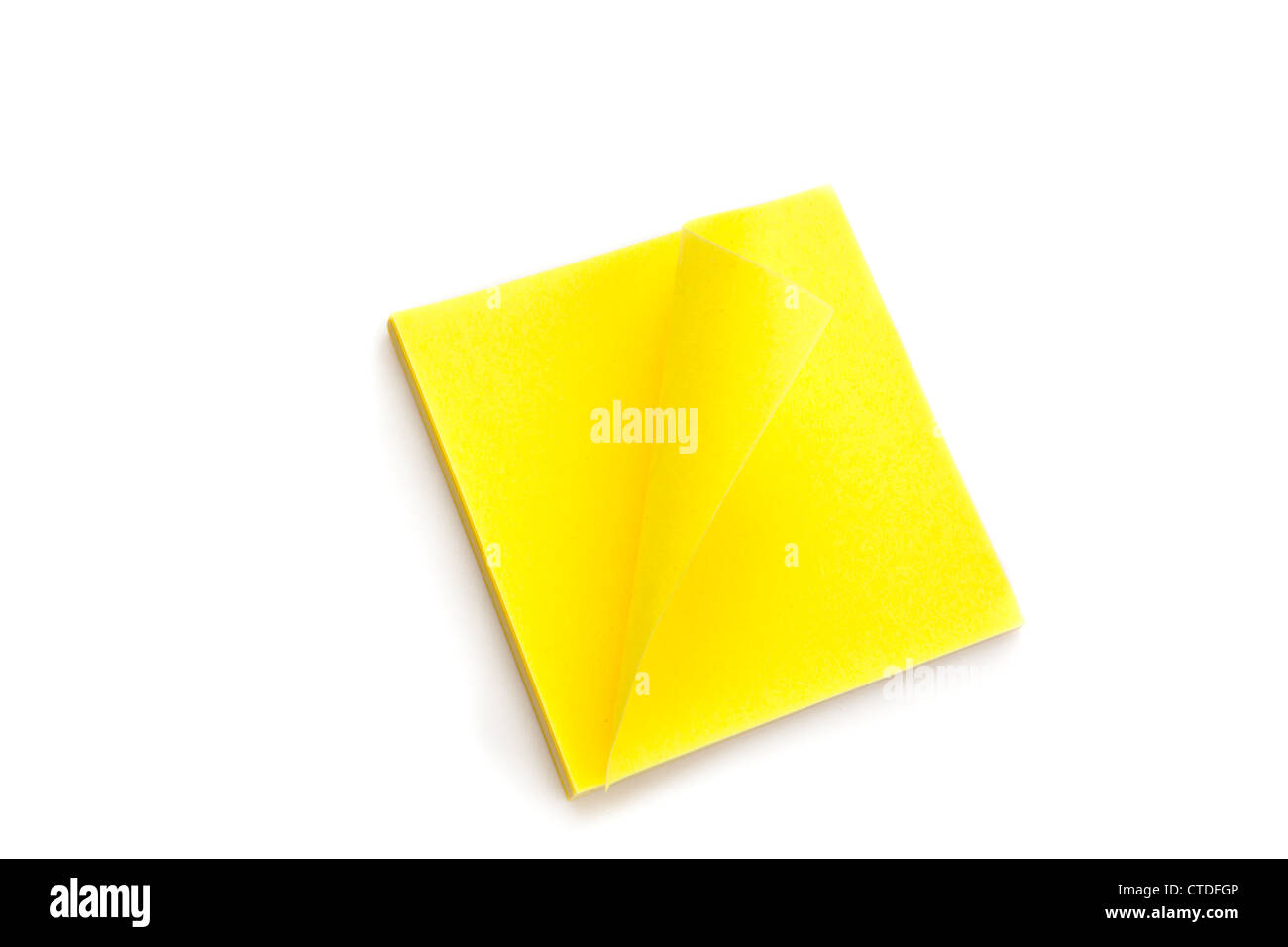 Pack of yellow adhesive note Stock Photo - Alamy