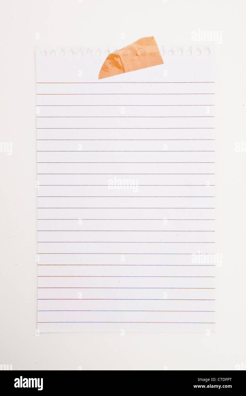 Paper blank with adhesive tape Stock Photo - Alamy