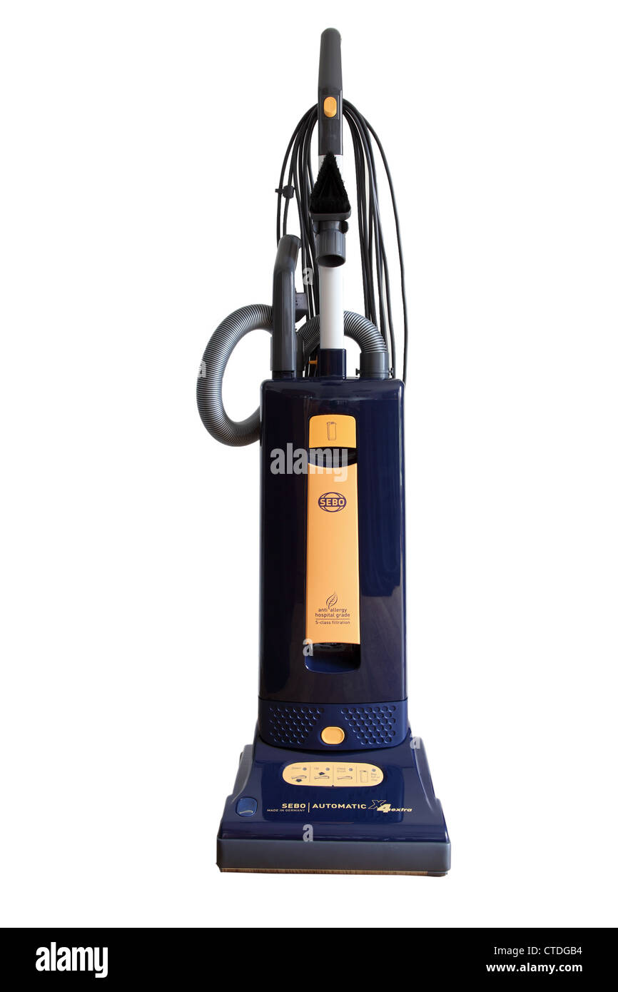 Sebo upright vacuum cleaner isolated on white background Stock Photo