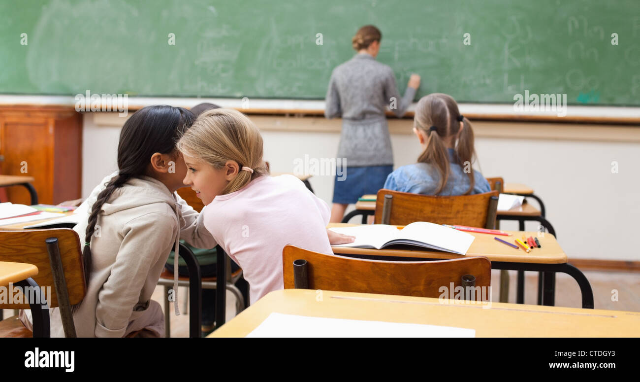 Chatting to students