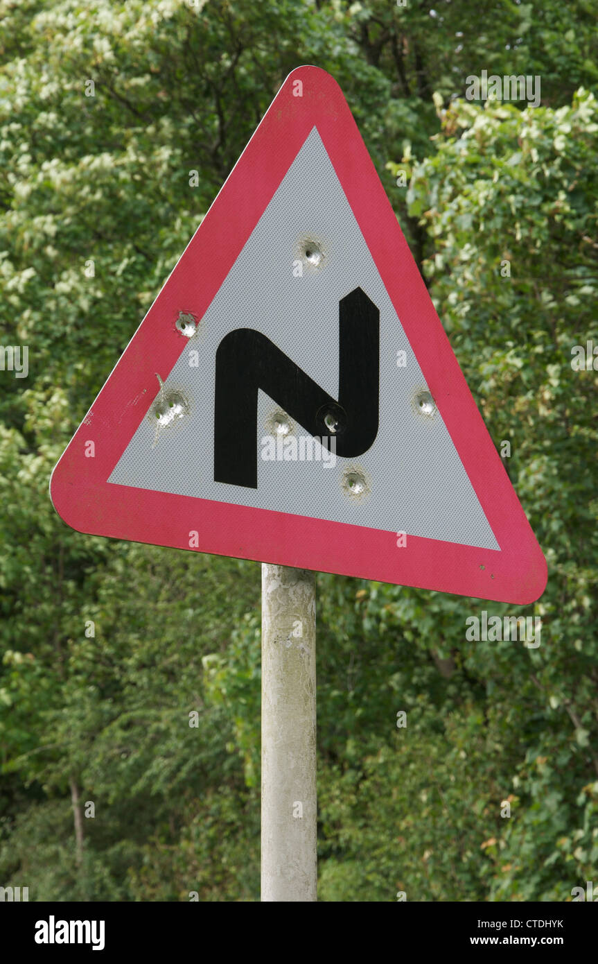 Double bend warning road sign hires stock photography and images Alamy
