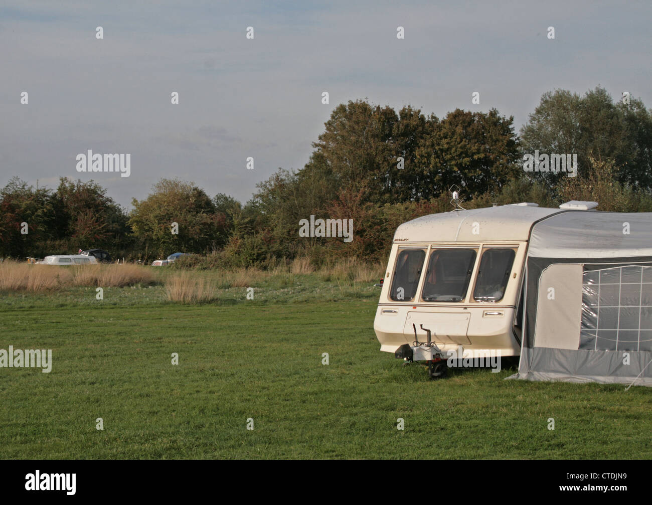 Camping in the meadow at Friars Court Camping, on the River Thames