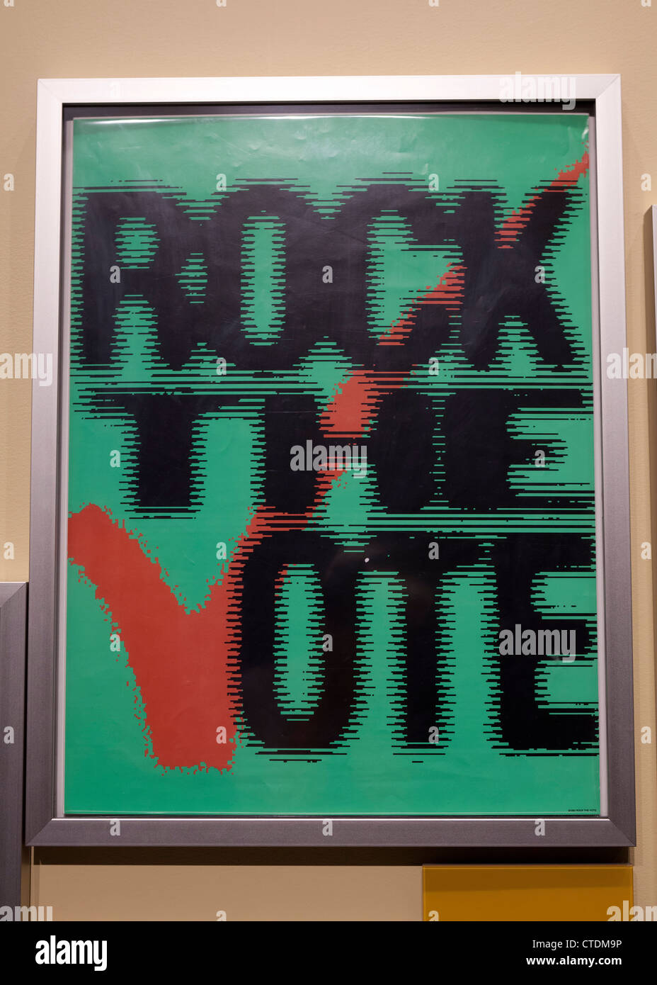 Rock the Vote poster from 1992 - USA Stock Photo