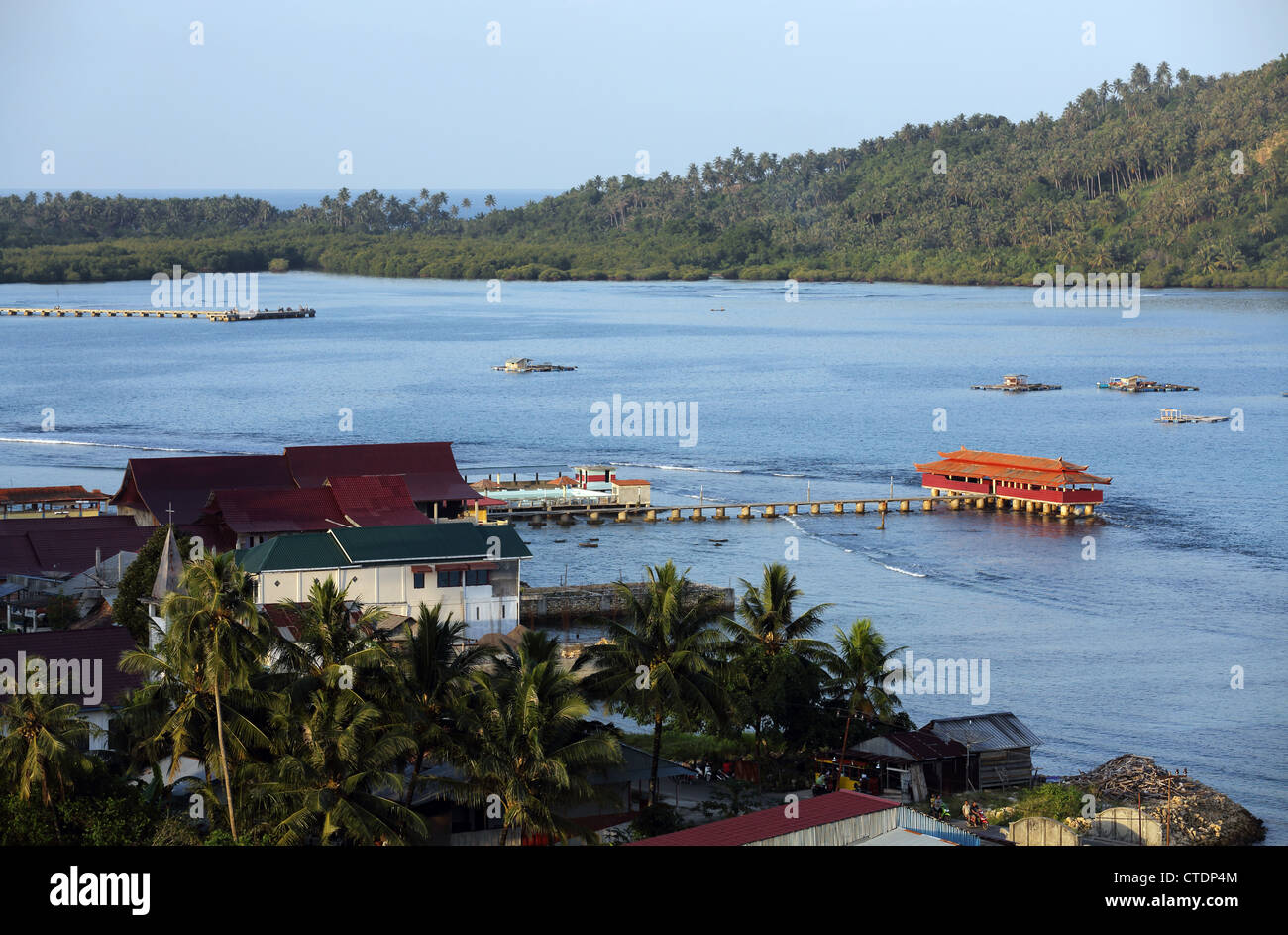 Teluk Dalam harbor in south Nias Island, Sumatra. Stock Photo