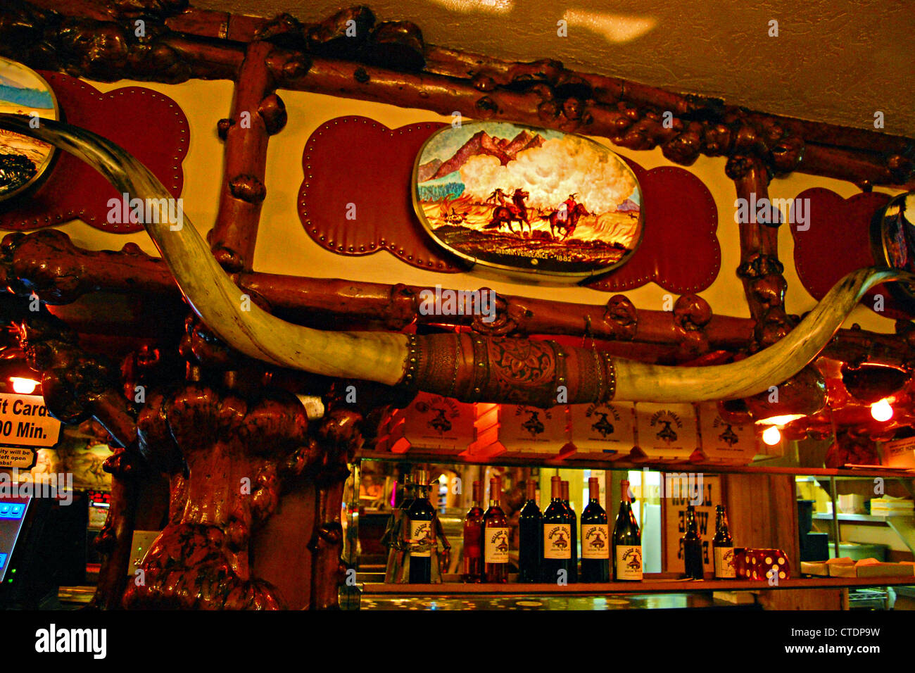 Million Dollar Cowboy Bar, Jackson, Wyoming Stock Photo