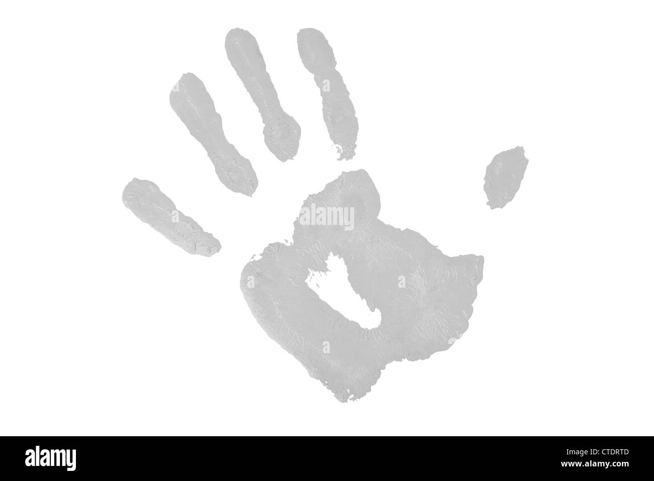 One grey handprint Stock Photo Alamy