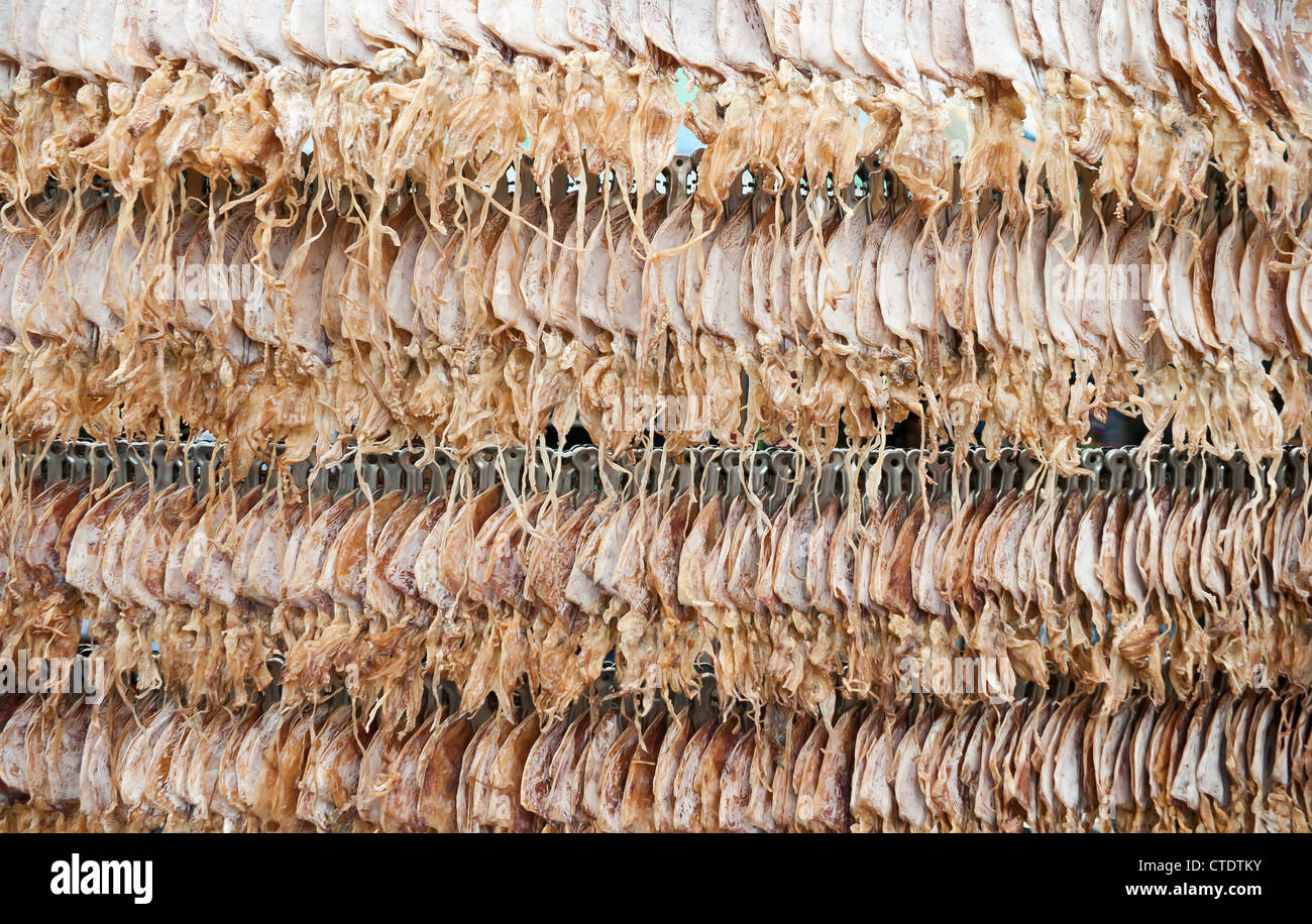 Dried squid ready to eat in Thailand Stock Photo Alamy