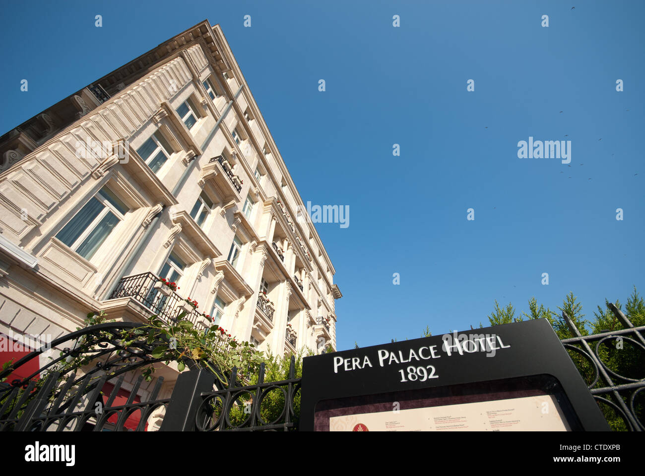 ISTANBUL, TURKEY. The Pera Palas Hotel in Beyoglu district. 2012. Stock Photo