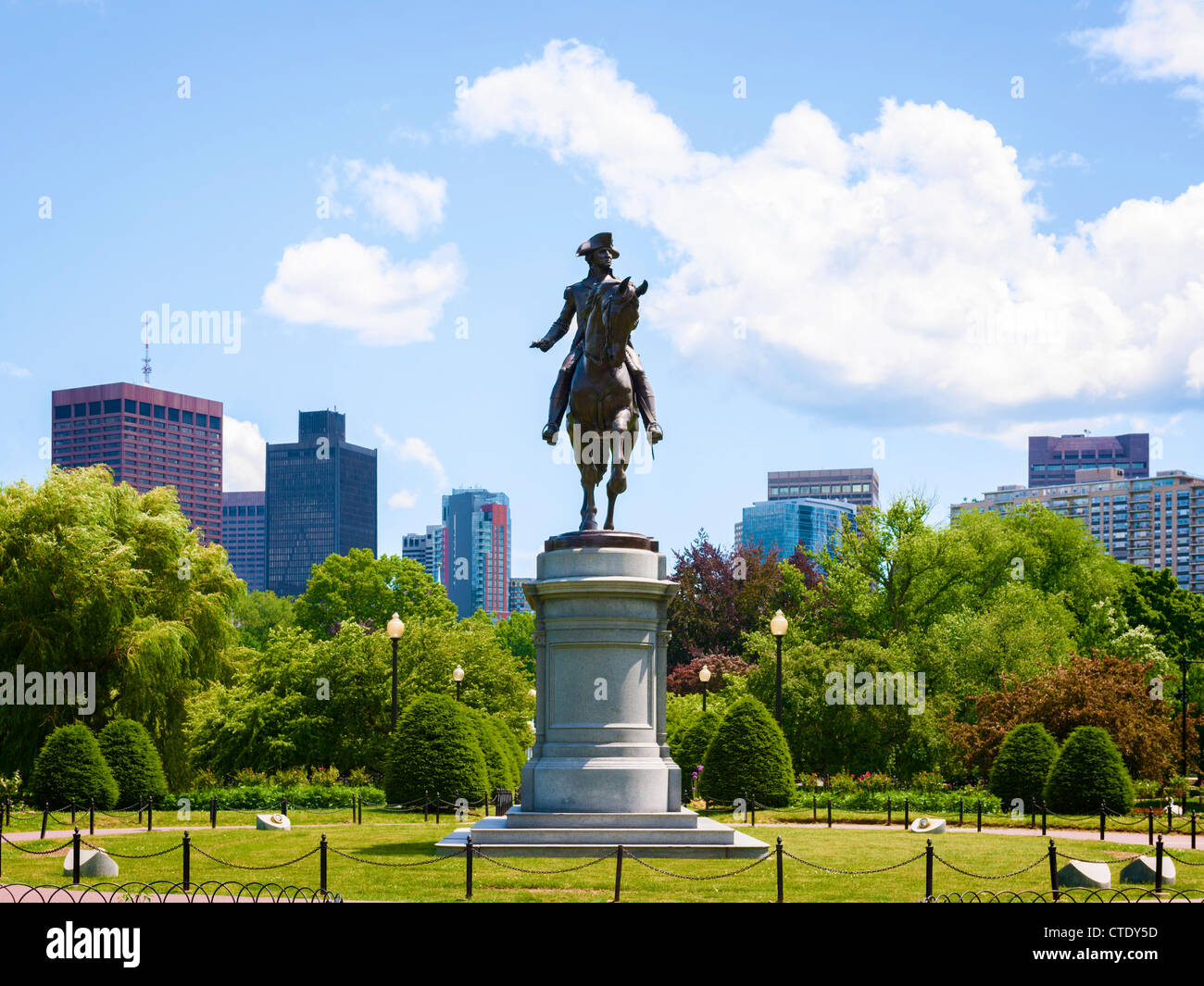 Washington Statue, Boston Public Garden Stock Photo Alamy