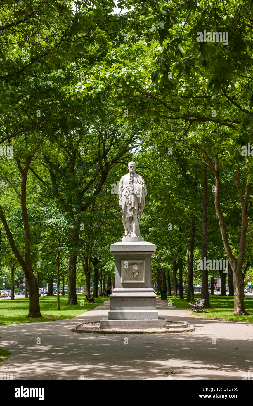 Alexander Hamilton statue, Boston Stock Photo