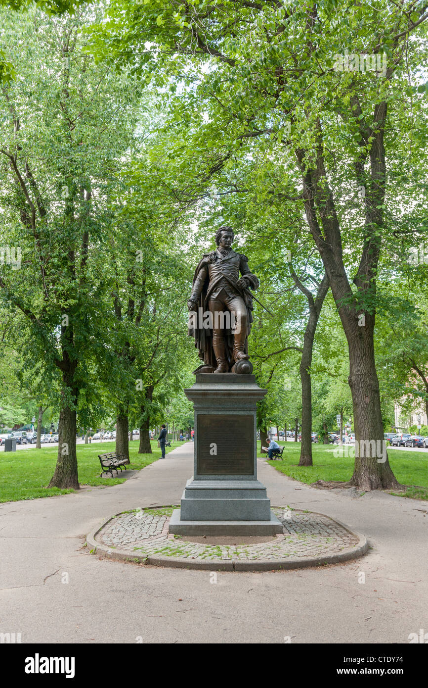 General John Glover Statue, Boston Stock Photo