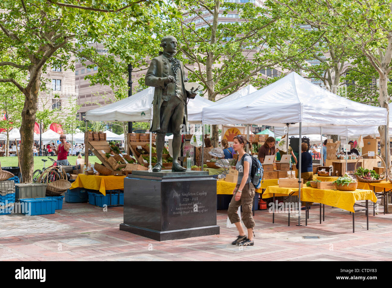 Copley square farmers market, Boston Stock Photo